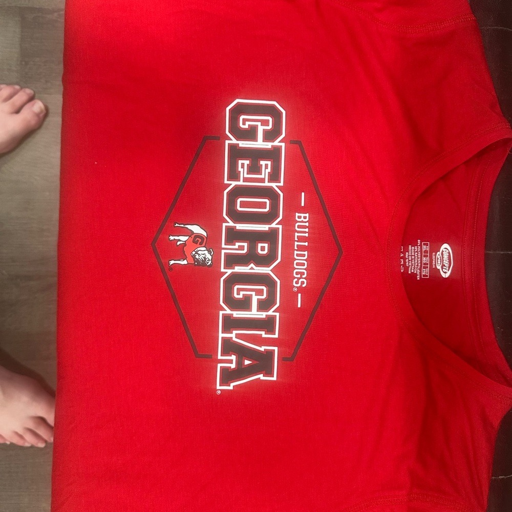 Georgia Bulldogs Womens Red Sleepwear T-Shirt